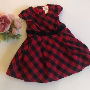 Carters Red and Black Plaid Girls Dress 18month Carters Special Occasion